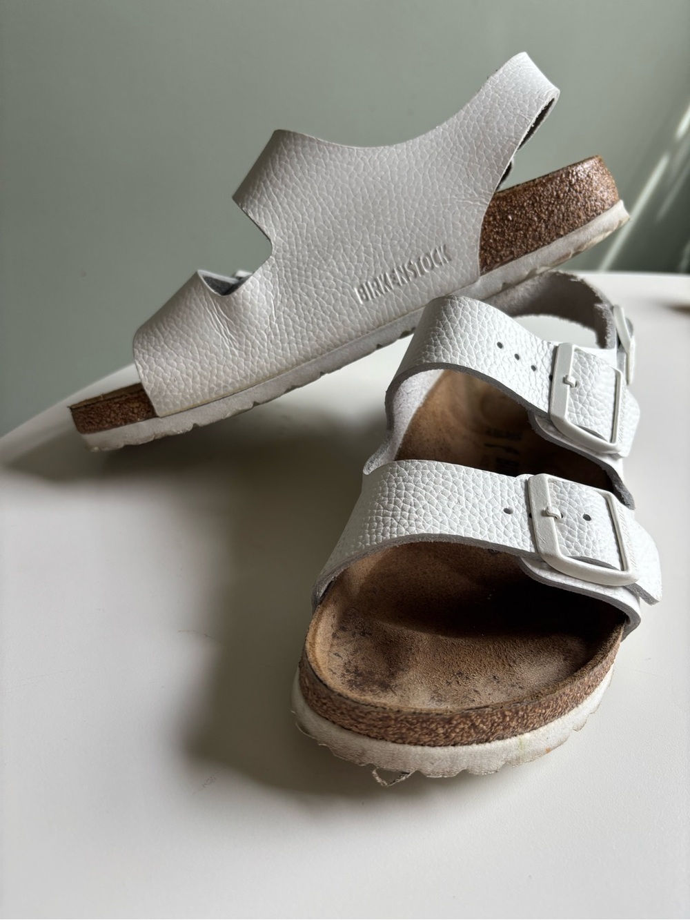 Birkenstock White Two-Strap Sandal